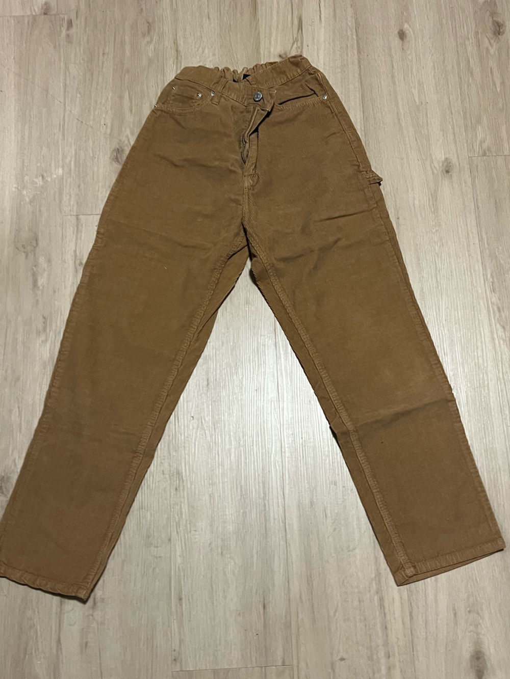 Men's Slim Straight Brown Pants